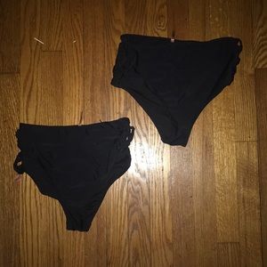 High waisted bikini bottoms